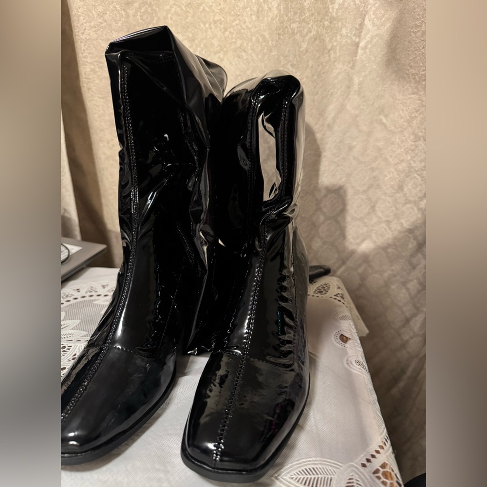 New Black Shiny Boot - image 1
